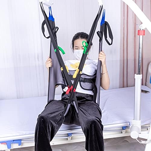 Toileting Sling Hoist Sling Patient Lifts Medical Lift Equipment Bariatric Handicap Lift Commode Sling with Four Point Support,B