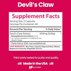 Healthfare Devils Claw Root | 2600mg Herbal Supplement | 120 Vegan Capsules | Concentrated Root Extract for Joint Support | Non-GMO, Gluten-Free | Made in USA