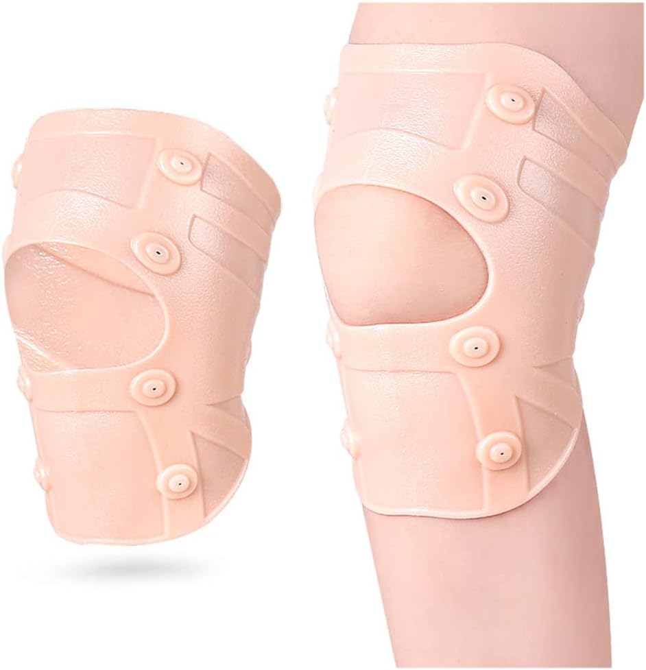 Knee Brace, 1 PC Thin Silicone Knee Compression Sleeve Support Brace, Waterproof Magnetic Massage Knee Pad Protector, Relief Knee Pain for Running Meniscus Tear Arthritis Ligament Injury Recovery (L)
