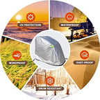 Wheelchair Cover Waterproof Thickened Velvet Lining,Outdoor Mobility Scooter Covers,Travel Storage Power Electric Wheelchair Accessories with Free Carrying Bag (Silver)