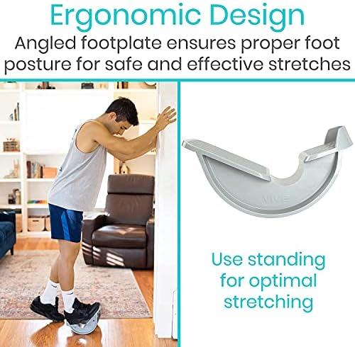 Vive Foot Rocker - Calf Stretcher for Achilles Tendinitis, Heel, Feet, Shin Splint, Plantar Fasciitis Pain Relief - Stretches Strained Leg Muscle - Ankle Wedge Stretch Improves Flexibility (Standard)