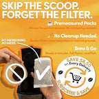 Ground Coffee In Filter Packs | Medium Roast Low Acid Mold Free Pouches | Signature House Breakfast Blend | Gourmet Bulk Packets for 10-12 Cup Drip Maker | Highest Rated Individual Premeasured Coffee