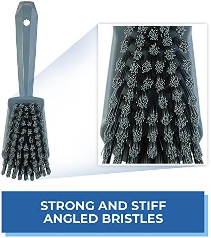 Vikan 419288 Brush,Washing,Stiff,10",PP/PBT,Gray
