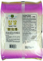 ROM AMERICA Sweet Sticky Glutinous Short Grain White Rice for Asian Cooking and Desserts - Thai Mango Sticky Rice, Sweets, Pudding, Tteok Rice Cake, Mochi, Coconut Rice - 찹쌀 - 4 Pound (Pack of 1)