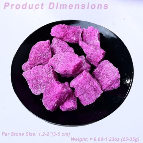 Erliway 1.25-2" Red Corundum Raw Crystals, Natural Rough Red Corundum Stone, Healing Raw Stones for Fountain Rock, Home Decor Meditation Energy Balancing Wire Wrapping Wicca & Reiki