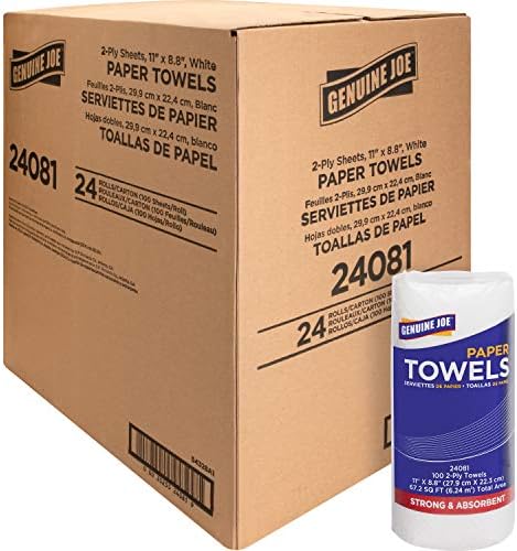 Genuine Joe Household Paper Towels, 200 Count (Pack of 24)
