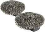 3 Packs of 2 Dishmatic Steel Scourer Refill Heads for cleaning BBQ's, Hot Plates, Steel Pots & Pans (6 in total)