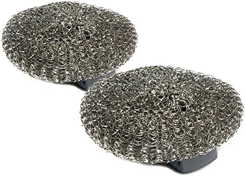 3 Packs of 2 Dishmatic Steel Scourer Refill Heads for cleaning BBQ's, Hot Plates, Steel Pots & Pans (6 in total)