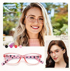 EYEGUARD Polka Dots Fashion Ladies Reading Glasses 4 Pairs Spring Hinge Readers for Women