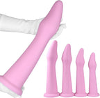Pink Silicone XXL Huge Dildo Analdildo with Thick Anal Beads Butt Plug Vaginal Prostate Massage Dildos for G Spot and Anal Play with Strong Suction Cup Sex Toys for Women Men Sexual (L)