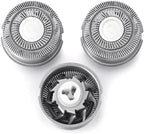 4 Pack Shaver Replacement Blades compatible with Skull Shavers, Men's Electric Shaving Heads Razor Blade Double Ring