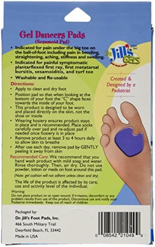 Dr. Jill's Gel Dancer's Pads (Right Foot)
