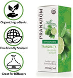 Pranarom - Tranquility Essential Oil Blend (5ml) - Lemon, Bergamot, Distilled Lime, Petitgrain, Spearmint, Orange - 100% Pure Essential Oil for Grounding & Clarity|USDA and ECOCERT Certified Organic