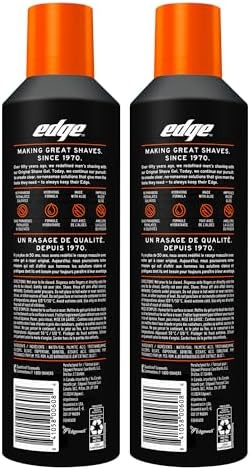Edge Shaving Gel for Men, 9.5oz, 2 Pack Mens Shave Gel with Aloe, Mens Shaving Cream Sensitive Skin Shave Gel - Moisturizes, Protects, and Soothes