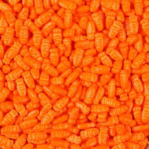 Edible Carrot Sprinkles for Cake Decorating, Carrot Cake Decorations for Easter Cupcakes, Carrot Cake, Macaron, Ice Cream Topping, Cookies(120g/4.23oz)
