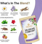 BREWIX, Valerian Comfort Tea (25 Pyramid Bags) Caffeine-Free for Bedtime | Valerian Root, Chamomile & Lavender | Perfect Evening Brew