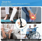 35 Inches Long Rigid Leg Lifter with Padded Loops for Hands and Feet,Leg Lifter Strap Hip&Knee Replacement Surgery Recovery Kit,Foot Lifter Easily Get in and Out of Bed,Car,Wheelchair