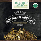 Frontier Co-Op Organic Cut and Sifted Saint John's Wort Herb 1lb - Dried Herb For St Johns Wort Organic Tea Or Diy Capsules, Oil, Tincture, Supplement