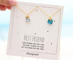 Dianpearl Best Friends Necklace for 2 Premium Howlite gemstone a gift-worthy item bff graduation gift Christmas marble necklace Frendship long distance Gifts for Women Sister Gifts Daughter Gifts