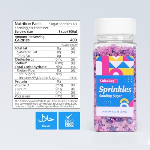 Sanding Sugar Edible Pink Glitter Stars Mix, Edible Purple&Pink Sugar Sprinkles for Cake Decorating, Sparkling Edible Pink Sanding Sugar for Cupcake Toppers Cookie Decorations For Wedding Party Celebrations 3.5oz (Purple)