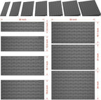 1" - 4" inch Rubebr Extensible Threshold Ramp, Anti-Slip Doorway Curb Ramp, for Wheelchair Scooter Black Wheelchair Ramp Doorway (2.5" Rise)