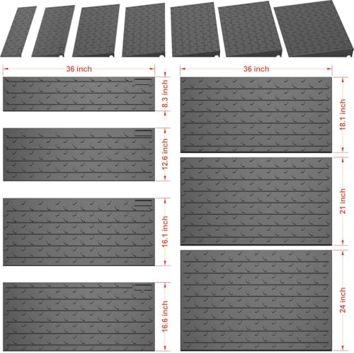 1" - 4" inch Rubebr Extensible Threshold Ramp, Anti-Slip Doorway Curb Ramp, for Wheelchair Scooter Black Wheelchair Ramp Doorway (2.5" Rise)