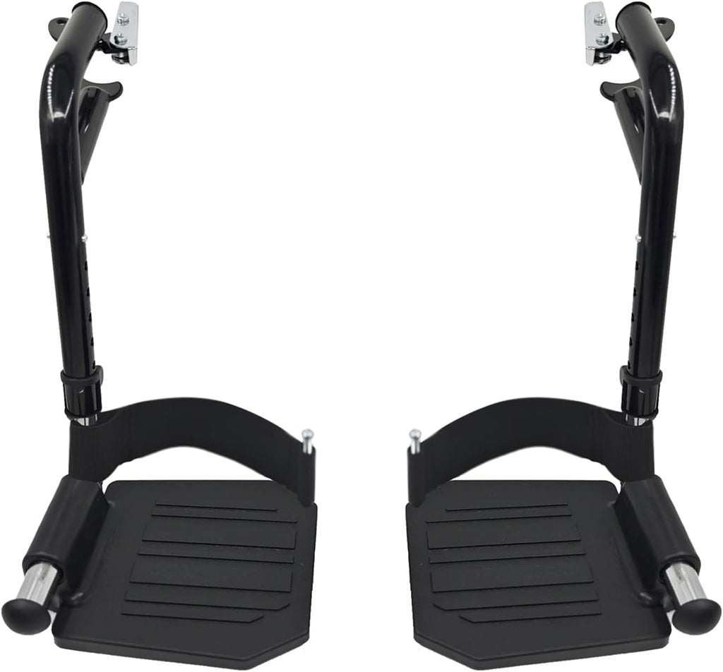 (1Pair) Wheelchair Replacement Footrests,Wheelchair Replacement Parts,Wheelchair Swivel Footrests for Standard Wheelchairs,Black