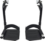 (1Pair) Wheelchair Replacement Footrests,Wheelchair Replacement Parts,Wheelchair Swivel Footrests for Standard Wheelchairs,Black