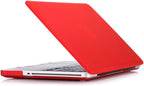 Ruban Case for MacBook Pro 13 A1278 Release 2012-2008, Matte Plastic Hard Shell Cover for MacBook Pro 13.3 inch with CD-ROM (RED)