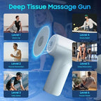 Massage Gun with Heat – Powerful Deep Tissue Massager, Handheld Mini Massage Gun for Full-Body Muscle Relief, Portable Muscle Massager for Home,Travel,