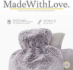 Hot Water Bottle - with Soft Premium Fleece Cover - Light Gray, 2L - Heating Pad for Menstrual Cramps and Period Comfort - Bed Foot Warmer - Hot & Cold Compress for Back, Stomach, Neck Pain Relief