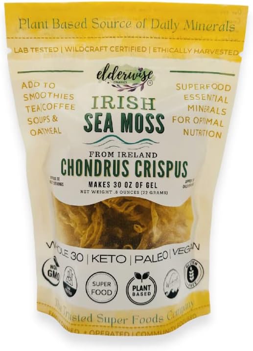 IRISH Sea Moss from Ireland | WILDCRAFTED | Chondrus Crispus | Raw Irish Moss | Golden