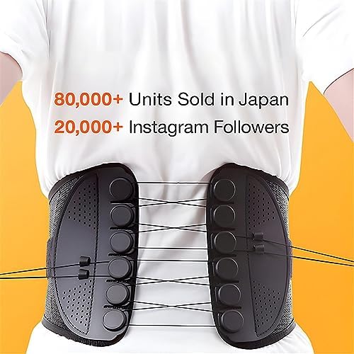 Dual Pulley Waist Support Belt Orthopedic Back Brace for Herniated Disc Lower Back Pain Relief Lumbar Decompression Support Posture Corrector Men Women(Medium)