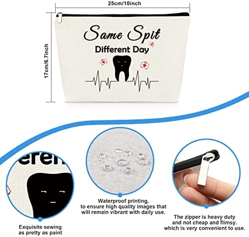 Funny Dentist Gift Makeup Bag for Women Dental Hygienist Future Dentist Gift Dental Student Graduation Gifts Cosmetics Bag Appreciation Christmas Birthday Gifts for Dentists Assistant