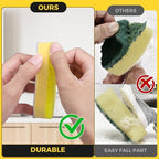 Sponge Refills for Scrub Daddy Dish Daddy - 10 Packs Dish Wand Refills, Scrub Brush Replacement Heads, Dish Brush Replacement Head for Kitchen Cleaning, Yellow (Only Sponge Heads)