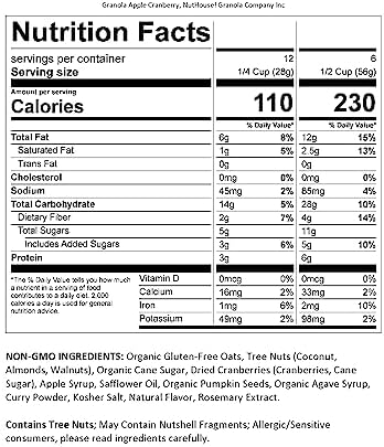 NutHouse! Granola Company - Premium Apple-Cranberry Granola | Certified Gluten-Free, Non-GMO, Kosher | Vegan, Soy-Free | 12 oz. Bag (3-Pack)