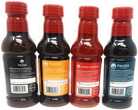 Panda Express Sauce Variety Bundle, 18.75 oz-20.75 oz (Pack of 4) includes 1-Bottle Sweet Chile Sauce, Mandarin Teriyaki Sauce, Orange Sauce, Kung Pao Sauce