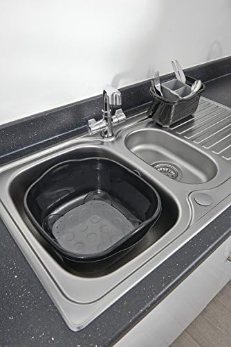 Addis Soft Touch Washing Up Bowl, Black/Grey