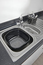 Addis Soft Touch Washing Up Bowl, Black/Grey