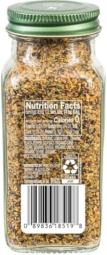 Simply Organic Lemon Pepper - Certified Organic, Kosher | 3.17 Ounce (Pack of 1)