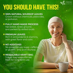 FreshDrinkUS, 240+ Premium Soursop Graviola Dried Leaves Tea, 230-250 Whole Soursop Leaves, Wildcrafted, Graviola , Guanabana , Hoja Guanabana, Loose Leaf Herbal , No Gluten, Vegan