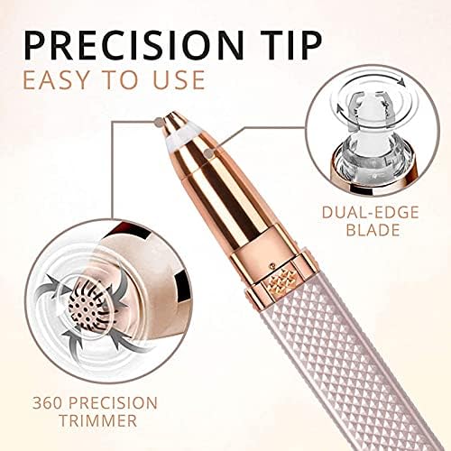 Hair Removal for Women, 2 In1 Eyebrow Epilator Eyebrow Trimmer Body Hair Groomers Electric Hair Remover for Eye Brows Hair Removal Lip Hair Shaver Hair Removal Device