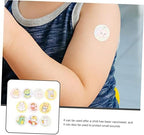 Beaupretty 120pcs Cartoon Round Adhesive Patches Breathable Care for Small Wounds Cute Design Protection for Adults