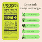 Graza Sizzle Extra Virgin Olive Oil, Cooking Oil - High Polyphenol Peak Harvest EVOO Cooking Oil in a Squeeze Bottle - Single Farm Olives from Spain - 16.9 Fl Oz (500ml)