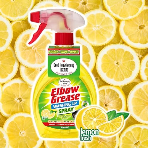 Elbow Grease Amazing Washing Up Spray Lemon Fresh, Spray, Wipe, Rinse, 500 ml