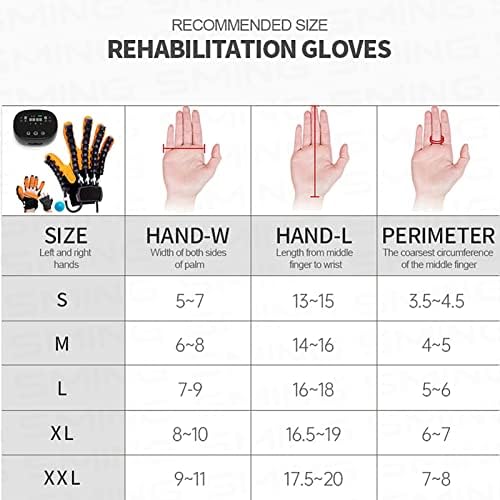 Finger Rehabilitation Robot Gloves, Upgrade Self-Training Finger Rehabilitation Device Functional Hand Splint, for Increasing Hand Strength(Size:L Code,Color:Left Hand)