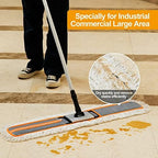 36" Commercial Dust Mops for Floor Cleaning Heavy Duty Floor Duster Mop with Long Handle Hotel Gym Household Cleaning Supplies for Hardwood, Tiles, Marble Floors (Grey)