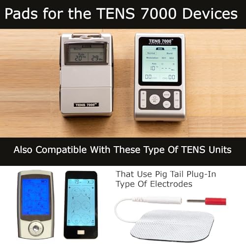 TENS 7000 Official TENS Unit Electrode Pads - 16 Pack, Includes Electrode Carrying Case, Premium Quality OTC TENS Unit Replacement Pads, 2" X 2" - Compatible with Most TENS Machines