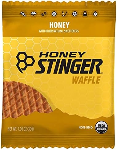Honey Stinger Organic Honey Waffle, Energy Stroopwafel for Exercise, Endurance and Performance, Sports Nutrition for Home & Gym, Pre and Post Workout, 16.96 Ounces (Pack of 16)