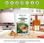 Z Natural Foods Organic 7 Sacred Mushrooms Blend - Lion’s Mane, Cordyceps, Chaga, Red Reishi, Shiitake, Maitake - Organic Mushroom Powder for Coffee, Smoothies, 1 lb